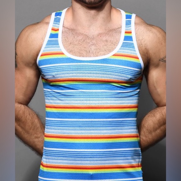 Stripe Mesh Tank - Picture 3 of 7